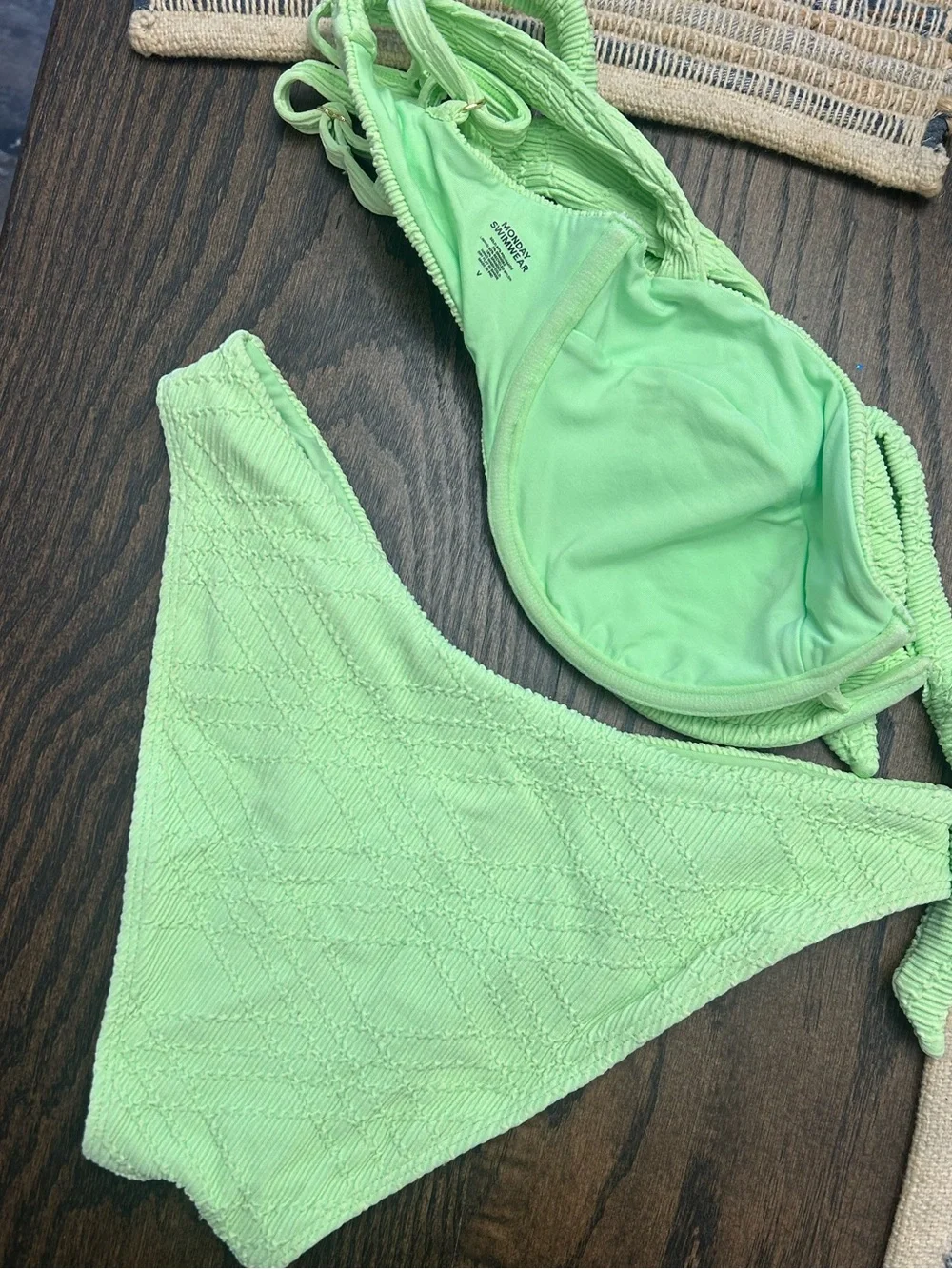 Monday Swimwear Honey Dew Summer Plaid Set